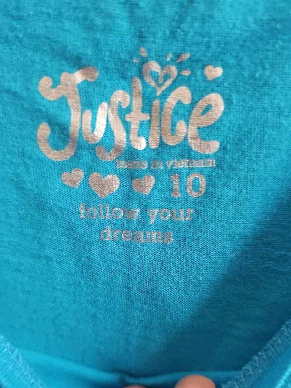 Justice Turquoise 'CITY GIRL' Graphic Leggings Tshirt Size 10